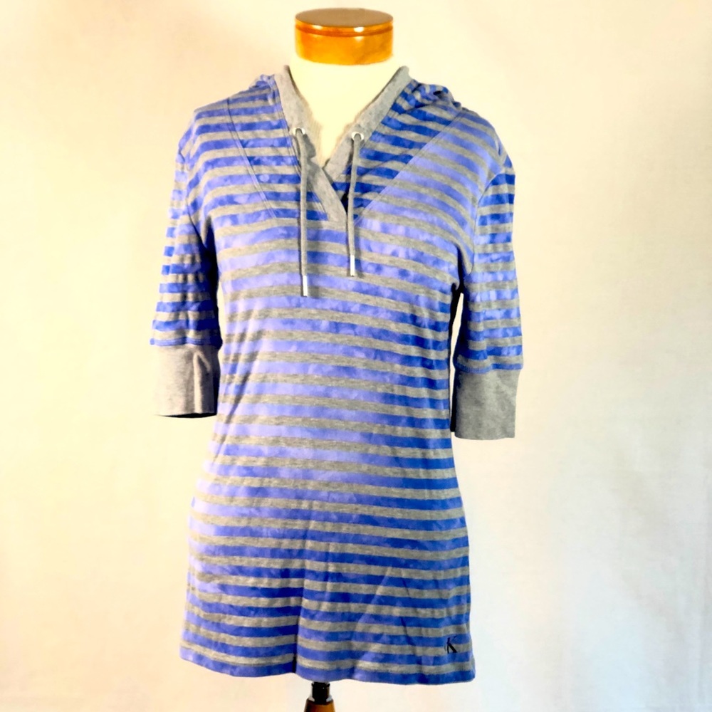 Calvin Klein Women’s Ombré Striped Hoodie L fits M